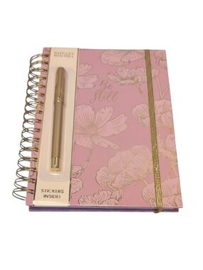 Badgley Mischka Floral Journal Notebook with Pen NWOT